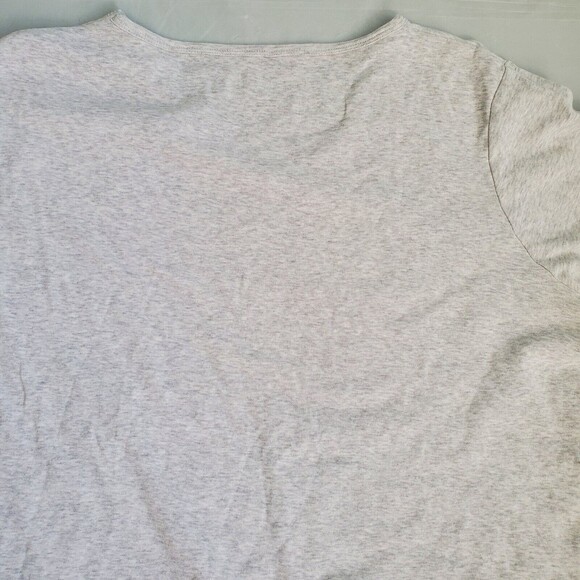 Duluth Trading Co Womens Top Sz L Light Gray No-Yank Short Sleeve V-Neck Shirt - Picture 9 of 12